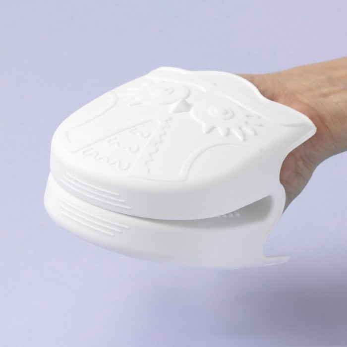 Набор прихваток для горячего  Набор прихваток для горячего "Совушка", 2 шт, 10х11х7см, цвет белый