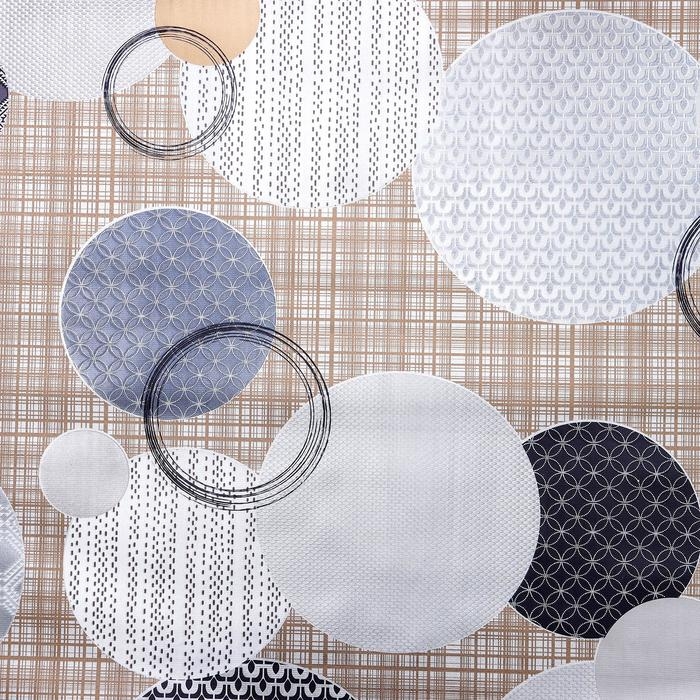 Клеёнка на стол на тканевой основе «Пузыри», рулон 20 метров, ширина 137 см, толщина 0,25 мм, цвет серый Клеёнка на стол на тканевой основе «Пузыри», рулон 20 метров, ширина 137 см, толщина 0,25 мм, цвет серый