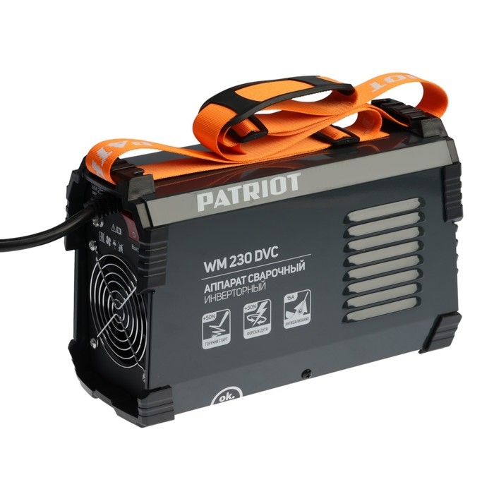 Аппарат сварочный инверторный Patriot WM2230DVC, 220 В, 11 кВт, 20-230 А, 1.6-5 мм, VRD Аппарат сварочный инверторный Patriot WM2230DVC, 220 В, 11 кВт, 20-230 А, 1.6-5 мм, VRD