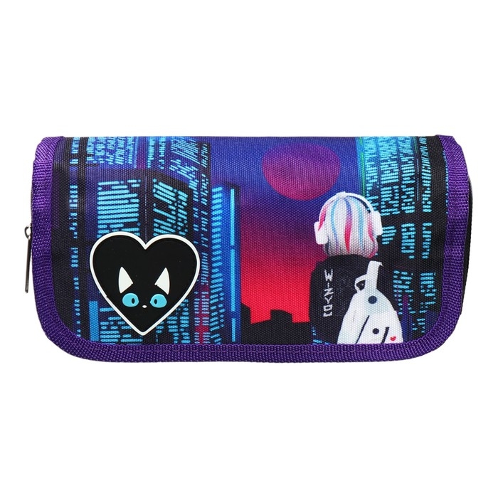 Пенал мягкий, 1 отделение, 95 х 205 х 70 мм, объёмный, deVENTE City Girl, створка на липучке 7020406 Пенал мягкий, 1 отделение, 95 х 205 х 70 мм, объёмный, deVENTE City Girl, створка на липучке 7020406