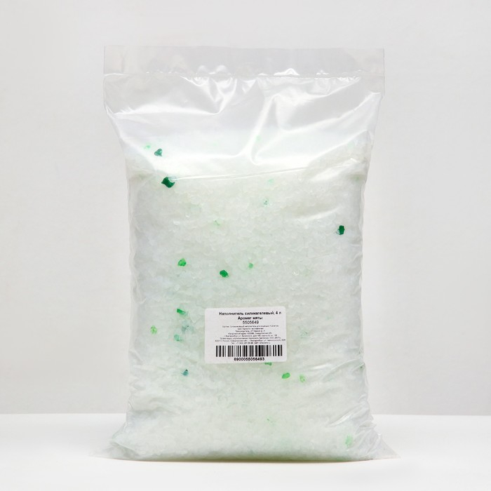 Наполнитель силикагелевый, кристаллы, 4 л, аромат мяты Наполнитель силикагелевый, кристаллы, 4 л, аромат мяты