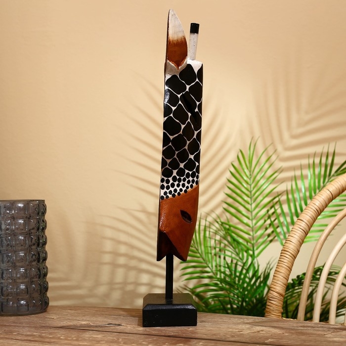 Маска Маска "Зебра" на подставке, албезия 50 см