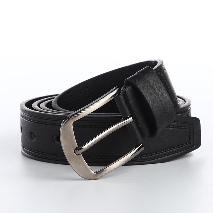 Ремень мужской «Великан», ширина 4 см, винт, пряжка металл, цвет чёрный Ремень мужской «Великан», ширина 4 см, винт, пряжка металл, цвет чёрный