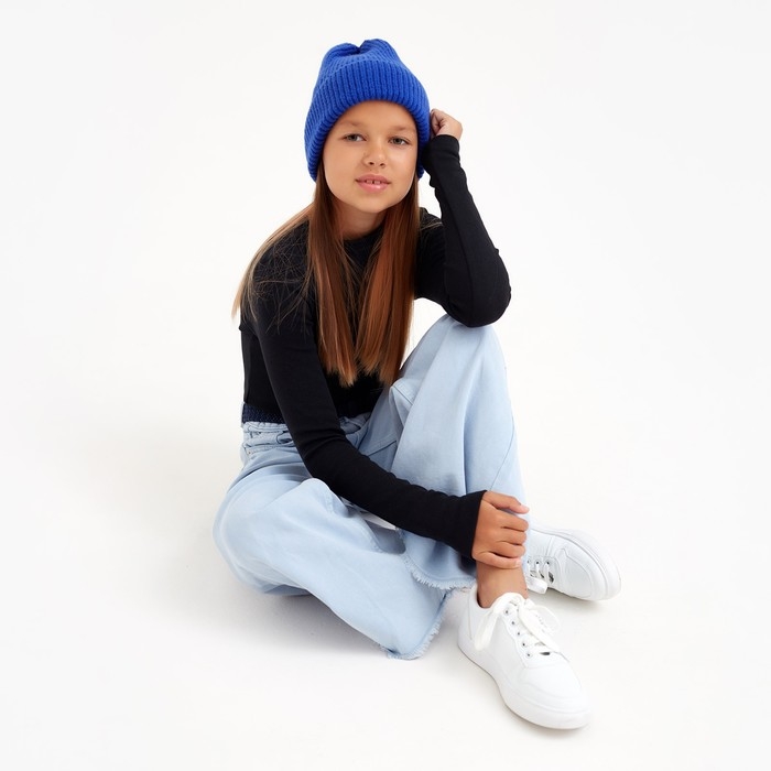 Шапка детская MINAKU, р-р 52-54 цв. синий Шапка детская MINAKU, р-р 52-54 цв. синий