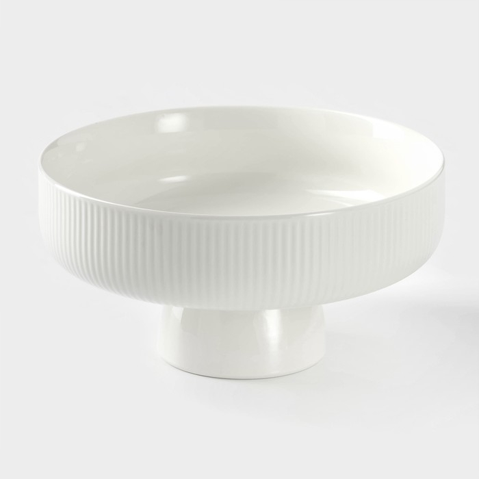 Блюдо керамическое для фруктов, d=20,5 см, цвет белый Блюдо керамическое для фруктов, d=20,5 см, цвет белый