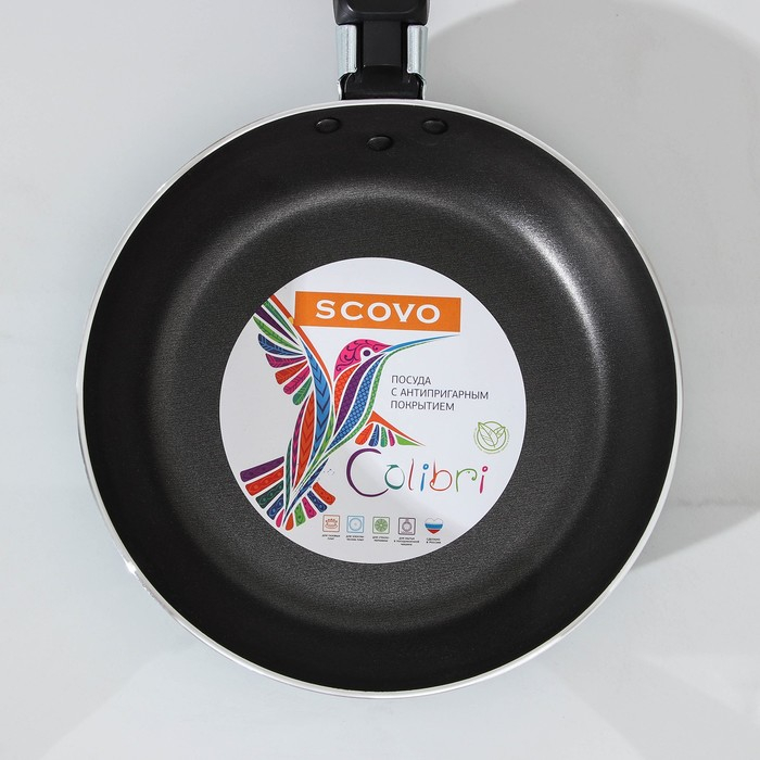 Сковорода Colibri, d=18 см, пластиковая ручка, антипригарное покрытие, цвет голубой Сковорода Colibri, d=18 см, пластиковая ручка, антипригарное покрытие, цвет голубой