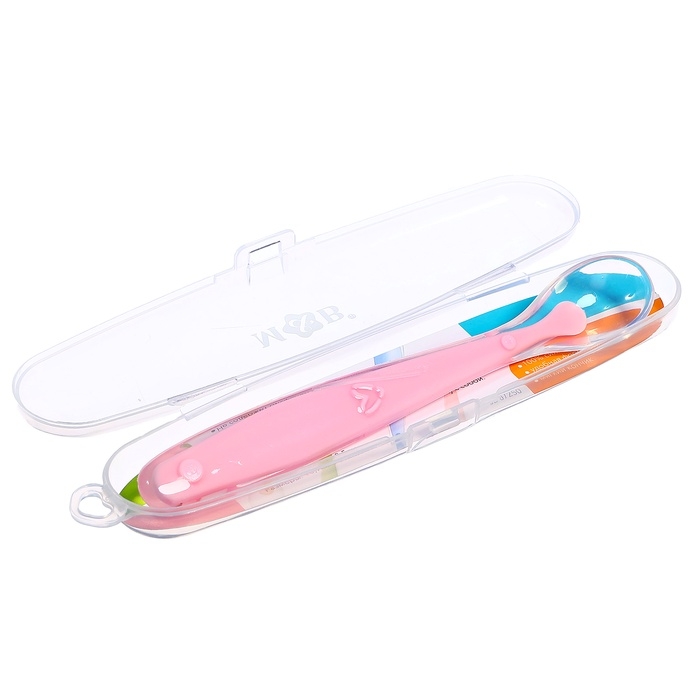 Ложка детская, для первого прикорма, в контейнере, розовая Ложка детская, для первого прикорма, в контейнере, розовая