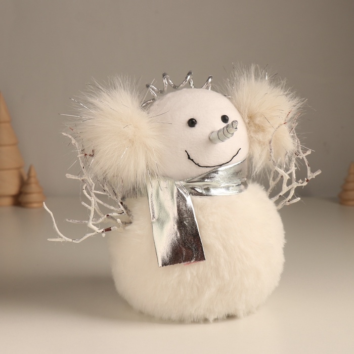 Декор  Декор "Снеговик в меховых наушниках" 20х12х17 см