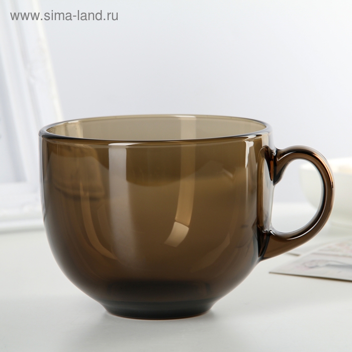 Бульонница стеклянная «Дымчатая», 500 мл, цвет коричневый Бульонница стеклянная «Дымчатая», 500 мл, цвет коричневый