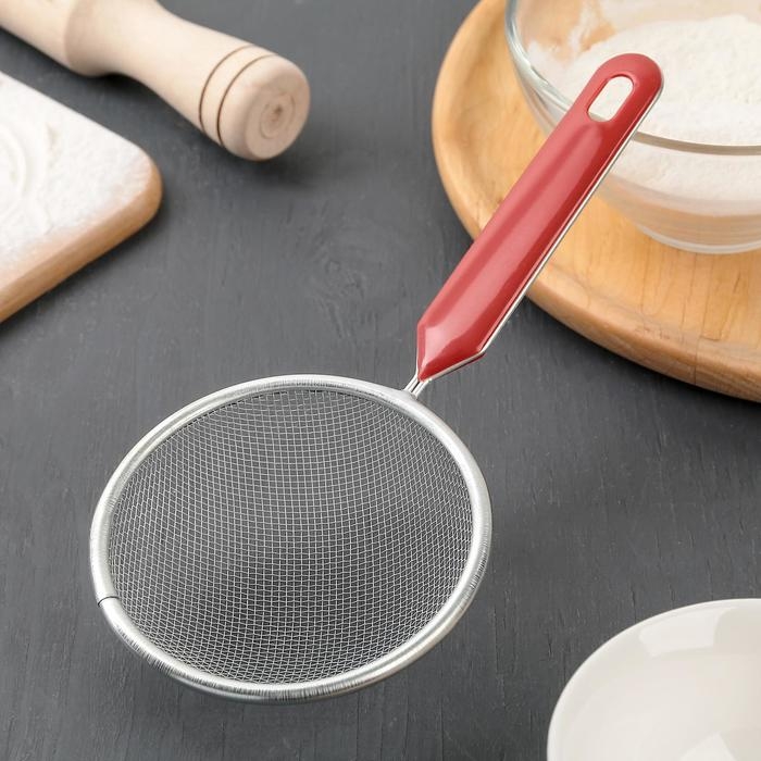 Набор сит, 3 шт, d=8 см, d=10 см, d=11,7 см, цвет красный Набор сит, 3 шт, d=8 см, d=10 см, d=11,7 см, цвет красный