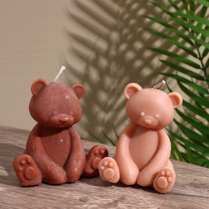 Свеча  Свеча "Плюшевый Мишка" 6х6х9 см, соевый воск МИКС