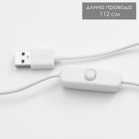 Ночник "Цветы" LED от батареек 3хААА USB зеленый 10х10х23см RISALUX