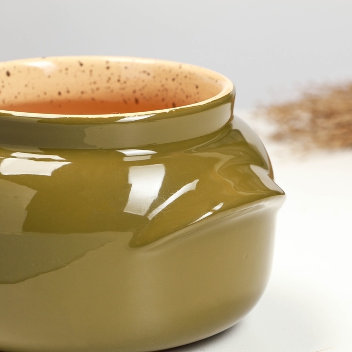 Горшок керамический для запекания  Горшок керамический для запекания "Новарусса" №5, 0,5л / 14х12см, оазис