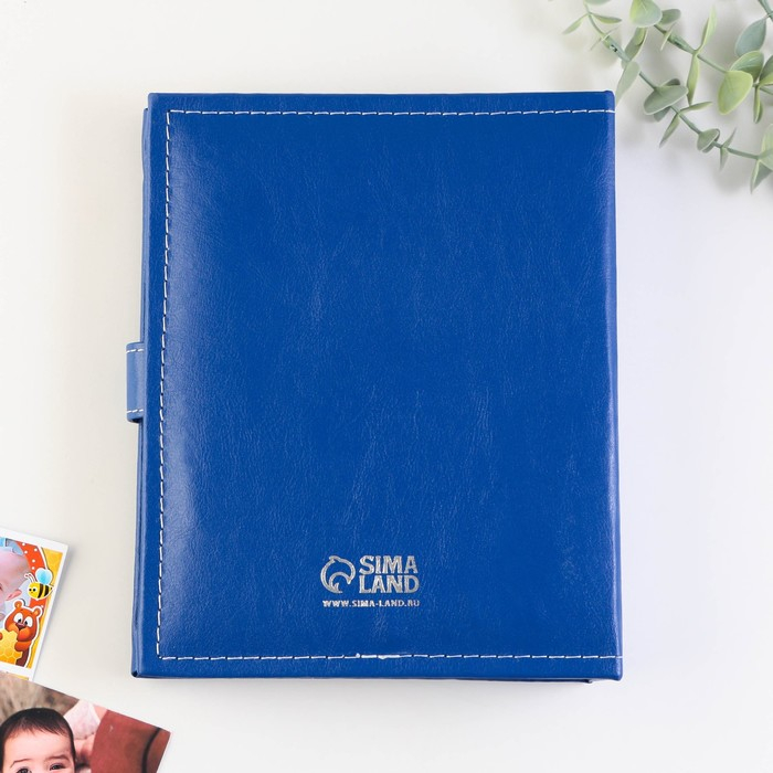 Фотоальбом на 200 фото с 2 местами под фото на обложке Фотоальбом на 200 фото с 2 местами под фото на обложке "Любимый малыш", экокожа