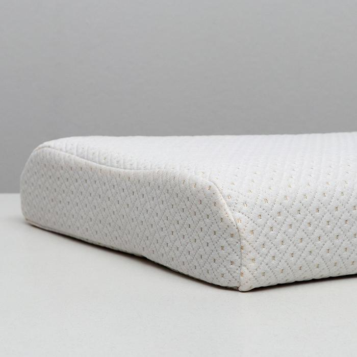 Подушка ортопедическая НТ-ПС-07  Подушка ортопедическая НТ-ПС-07 "Массажная", для взрослых, с эффектом памяти и выемкой под плечо, 55x36 см, валики 10/7 см