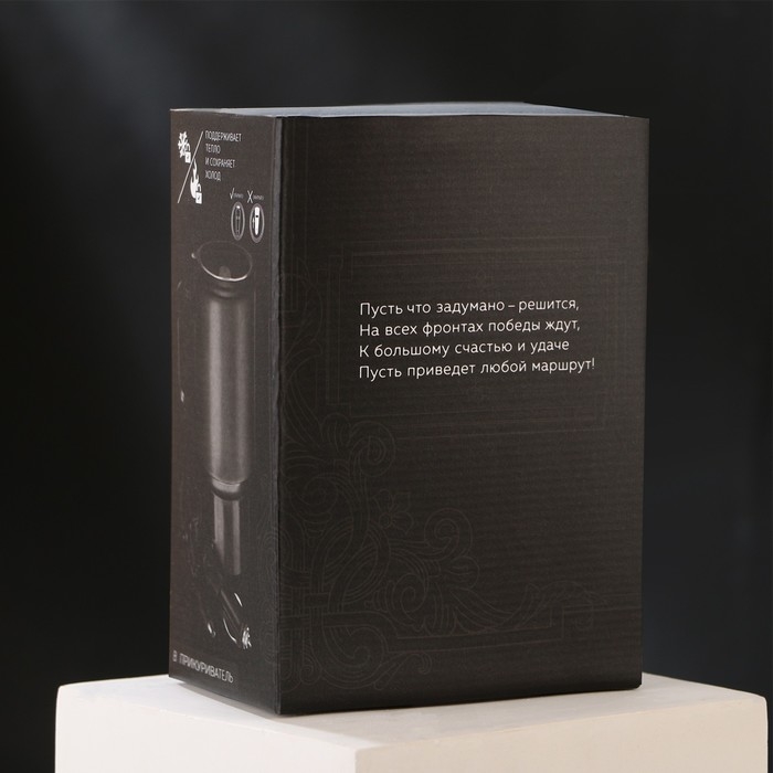 Термокружка, 450 мл, Автомобильная «Мастер скорости», сохраняет тепло 3 ч, с подогревом от прикуривателя