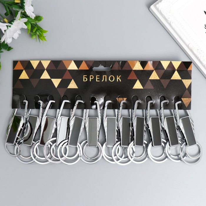 Брелок металл  Брелок металл "Карабин. Глянец цвета" МИКС 3,4х0,6х9 см