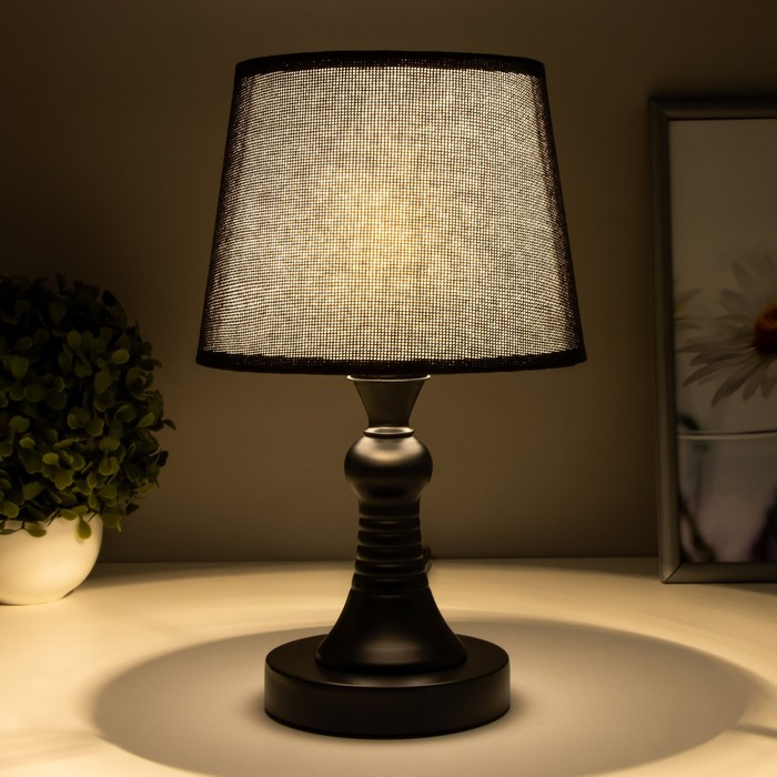 Лампа настольная Е27 25W 220В "Турон черная" 31х19х19 см RISALUX