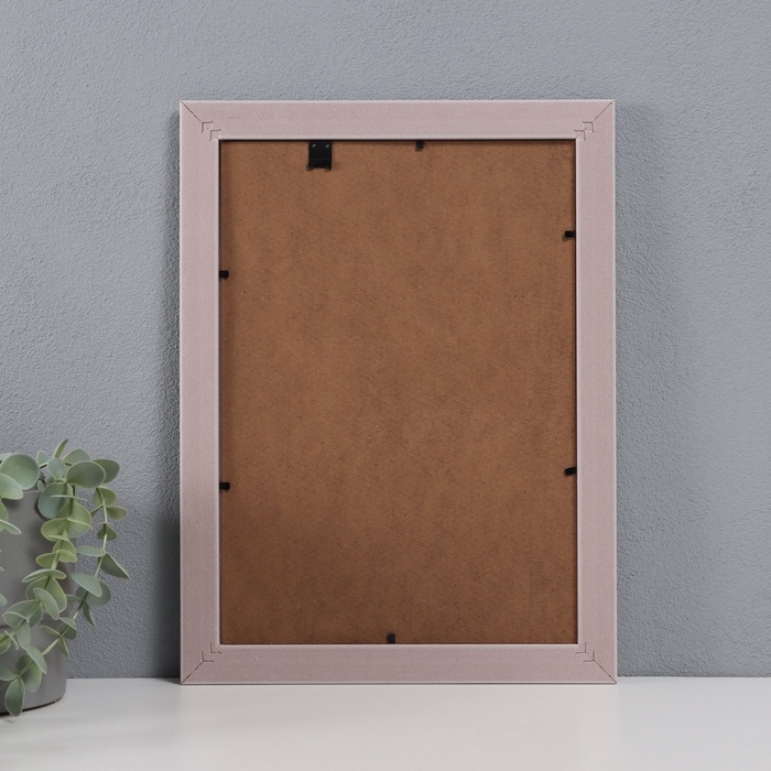 Фоторамка пластик формат А4 Фоторамка пластик формат А4 "Золотые чешуйки" белая 34,2х25,5 см