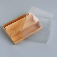 Кондитерская коробка складная под 3 эклеров, белая,16×13.5×7 см
