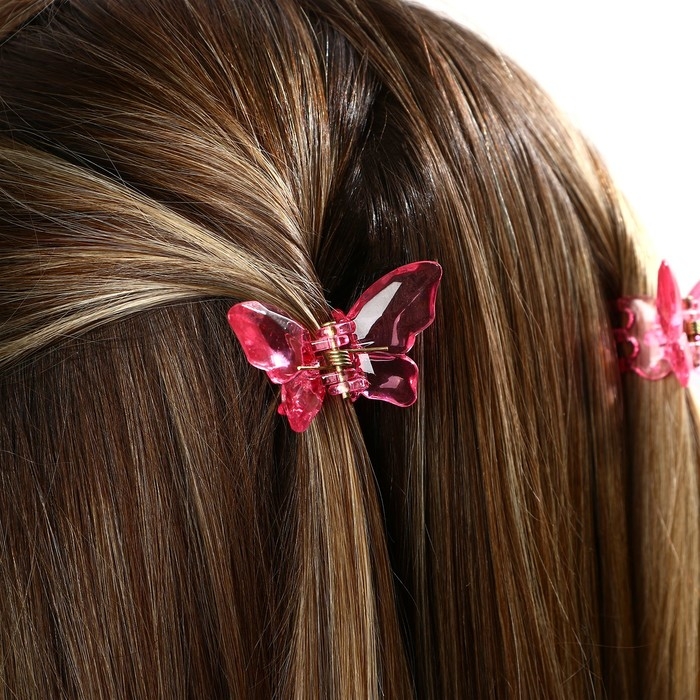 Краб для волос в форме бабочек «Lovely girl», 2 шт., 4 х 3 х 2.5 см Краб для волос в форме бабочек «Lovely girl», 2 шт., 4 х 3 х 2.5 см