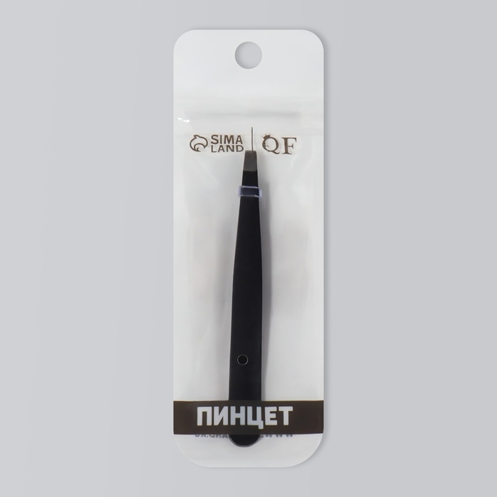 Пинцет прямой, широкий, 9,5 см, цвет чёрный Пинцет прямой, широкий, 9,5 см, цвет чёрный
