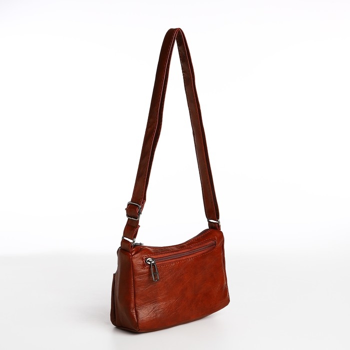 Сумка кросс-боди на молнии, цвет коричневый Сумка кросс-боди на молнии, цвет коричневый