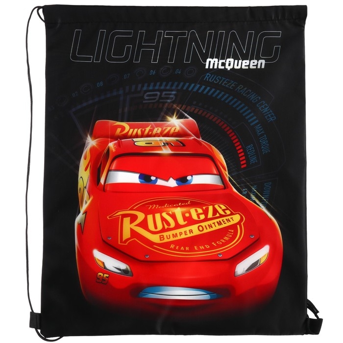 Мешок для обуви 420*330 мм, Тачки  Мешок для обуви 420*330 мм, Тачки "Молния Маккуин"