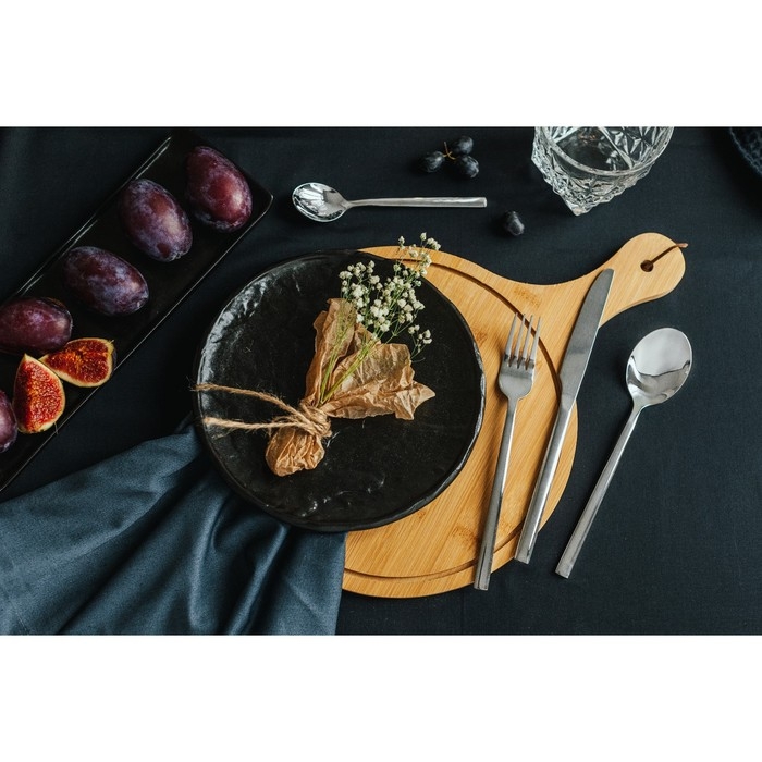 Ложка столовая из нержавеющей стали «Тайфун», длина 19 см, цвет серебряный Ложка столовая из нержавеющей стали «Тайфун», длина 19 см, цвет серебряный