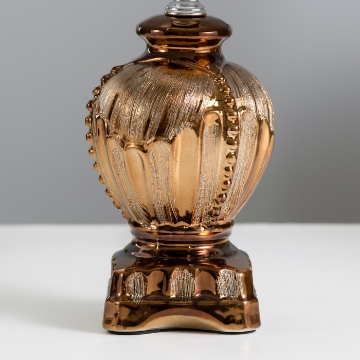 Настольная лампа Настольная лампа "Филиция" Е14 40Вт шоколадно-золотой 20х20х34см RISALUX