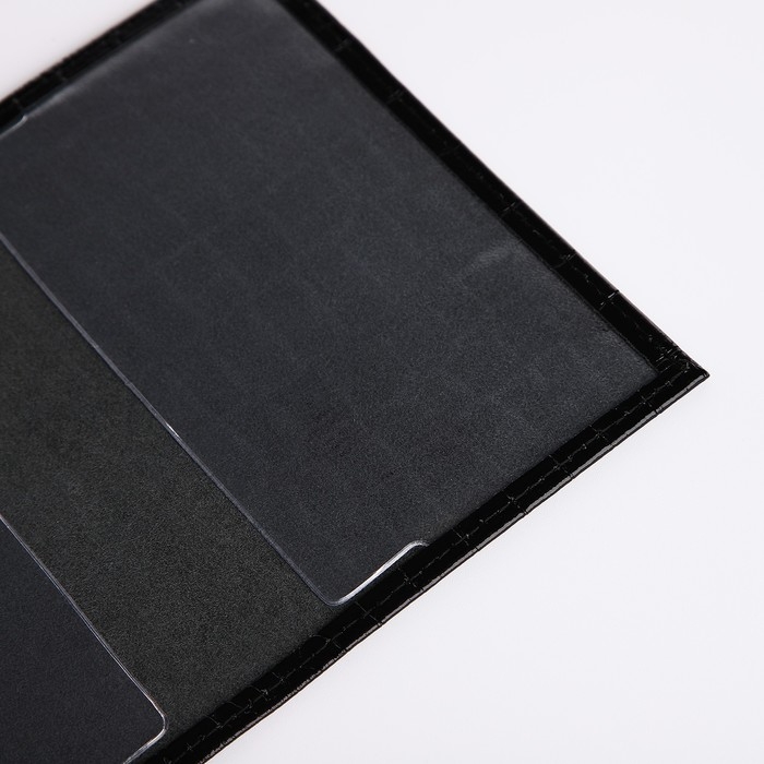 Обложка для паспорта TEXTURA, цвет чёрный Обложка для паспорта TEXTURA, цвет чёрный