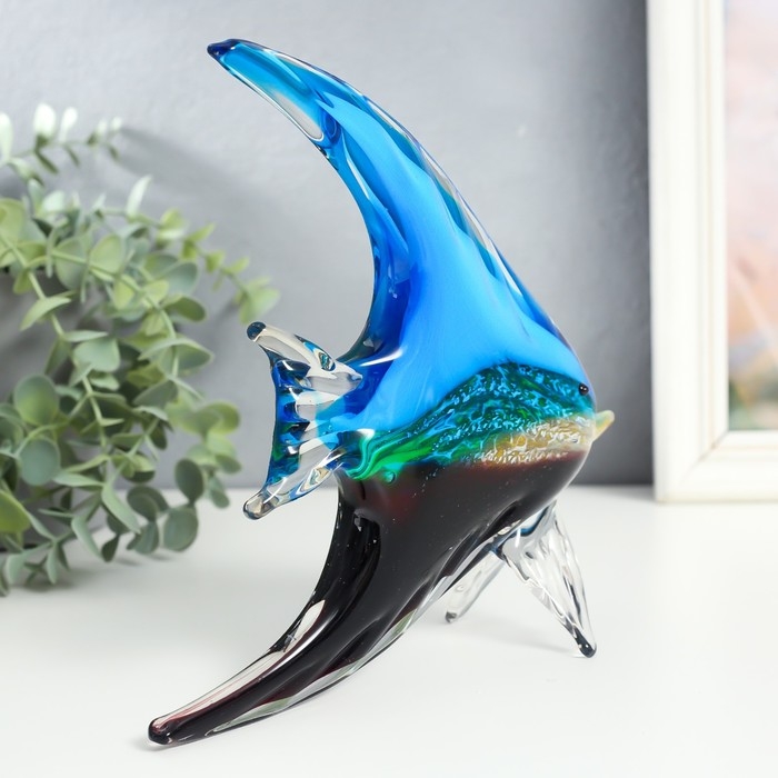 Сувенир стекло Сувенир стекло "Рыбка тропическая" под муранское стекло 21х7х24 см
