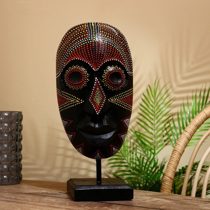 Маска Маска "Бу" на подставке, албезия 20х10х45 см