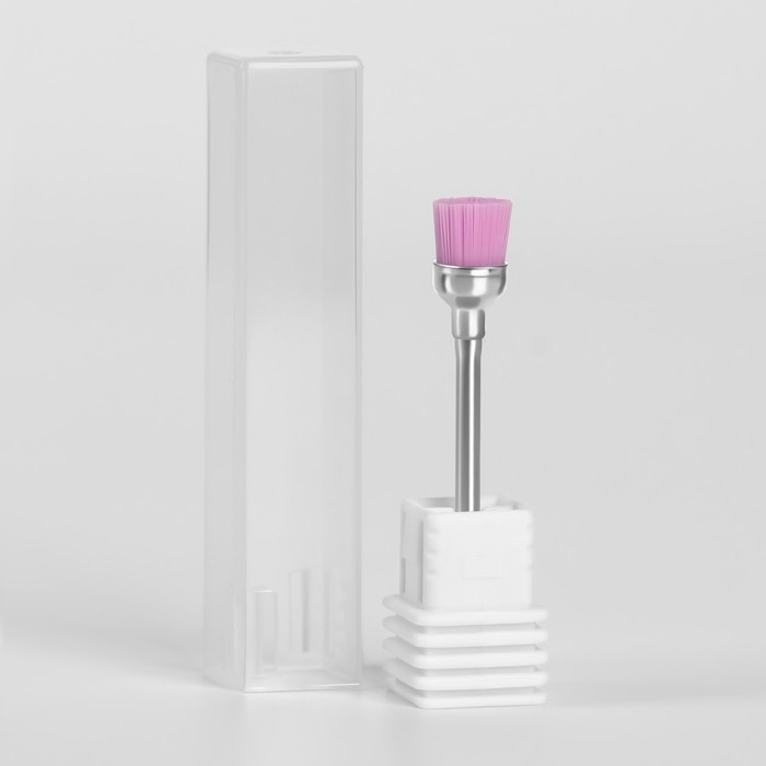 Щётка-браш для аппаратного маникюра, в пластиковой коробке, цвет розовый Щётка-браш для аппаратного маникюра, в пластиковой коробке, цвет розовый