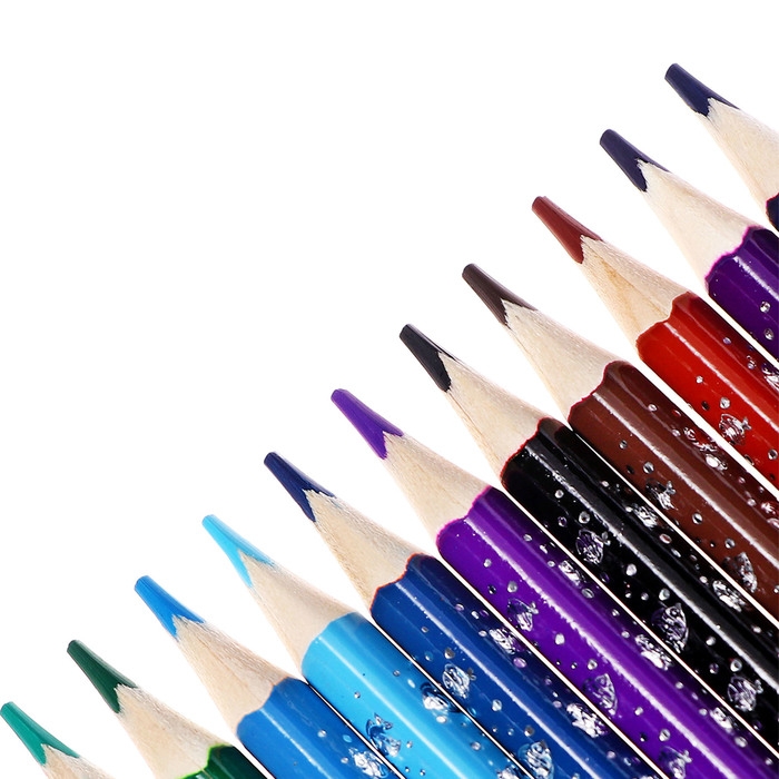 Карандаши 12 штук/24 цвета, в картонной коробке, шестигранные, деревянные, Акула Карандаши 12 штук/24 цвета, в картонной коробке, шестигранные, деревянные, Акула