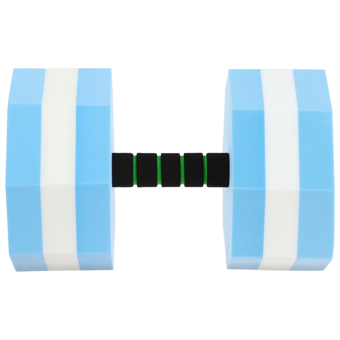 Гантель для аквааэробики ONLYTOP, гексагональная, 27х16х16 см, цвет голубой Гантель для аквааэробики ONLYTOP, гексагональная, 27х16х16 см, цвет голубой