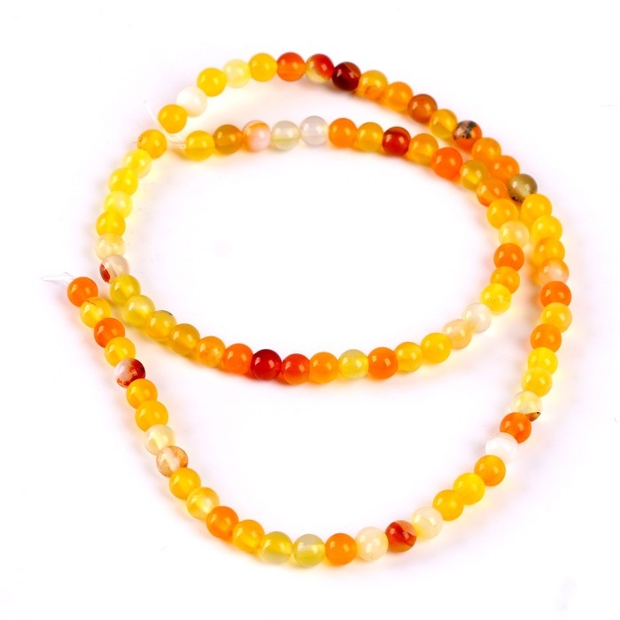 Бусины из натурального камня «Жёлтый агат» набор 90 шт., размер 1 шт. — 4 мм Бусины из натурального камня «Жёлтый агат» набор 90 шт., размер 1 шт. — 4 мм