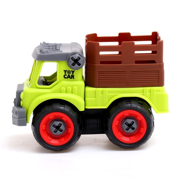 Конструктор винтовой «Фермерский самосвал», с отвёрткой, 28 деталей Конструктор винтовой «Фермерский самосвал», с отвёрткой, 28 деталей