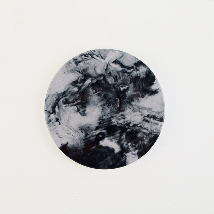 Подставка под горячее «Черный мрамор», 10.8 см Подставка под горячее «Черный мрамор», 10.8 см