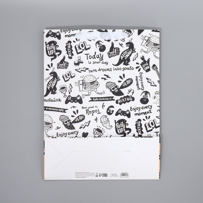 Пакет подарочный ламинированный двухсторонний, упаковка, «Что-то очень крутое», L 40 х 31 х 11,5 см Пакет подарочный ламинированный двухсторонний, упаковка, «Что-то очень крутое», L 40 х 31 х 11,5 см