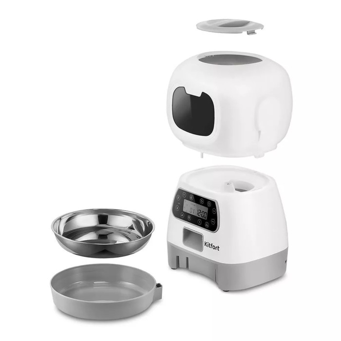 Умная кормушка для животных Kitfort КТ-6361, 10 Вт, 3.5 л, бело-чёрная Умная кормушка для животных Kitfort КТ-6361, 10 Вт, 3.5 л, бело-чёрная