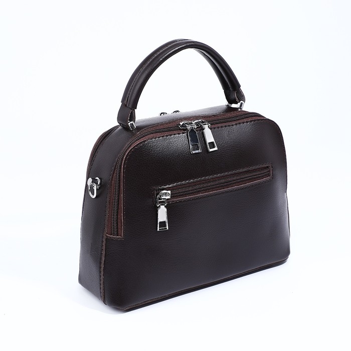 Сумка кросс-боди на молнии, цвет тёмно-коричневый Сумка кросс-боди на молнии, цвет тёмно-коричневый