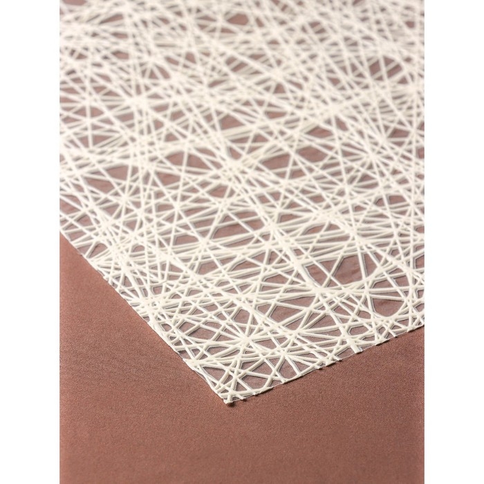 Салфетка сервировочная на стол «Путаница», ажурная, 45×30 см, цвет бежевый Салфетка сервировочная на стол «Путаница», ажурная, 45×30 см, цвет бежевый