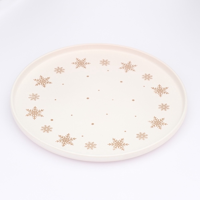 Новый год. Блюдо керамическое «Снежная сказка», 27,3 см Новый год. Блюдо керамическое «Снежная сказка», 27,3 см