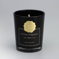 Свеча ароматическая "Aroma Candle",белый чай, черная, 5,5х6,5 см