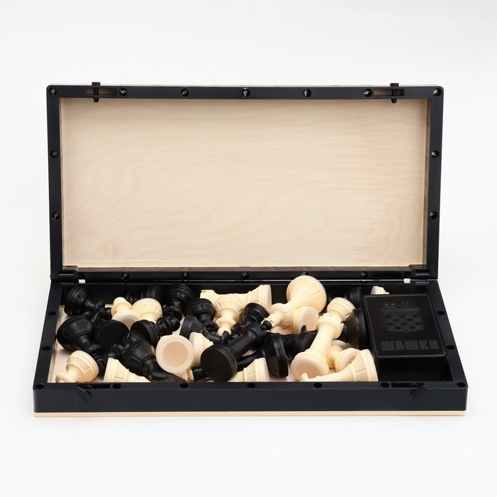 Шахматы гроссмейстерские с шашками «Айвенго», 43 х 43 см, набор 2 в 1, король h-10.4 см Шахматы гроссмейстерские с шашками «Айвенго», 43 х 43 см, набор 2 в 1, король h-10.4 см