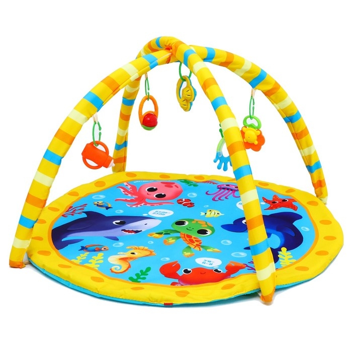 Развивающий коврик с дугами «Морские животные», 85х85 см, Крошка Я Развивающий коврик с дугами «Морские животные», 85х85 см, Крошка Я