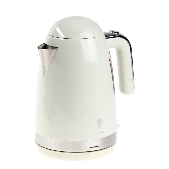 Чайник электрический Leonord LE-1515, пластик, колба металл, 1,7 л, 2200 Вт, бежевый Чайник электрический Leonord LE-1515, пластик, колба металл, 1,7 л, 2200 Вт, бежевый