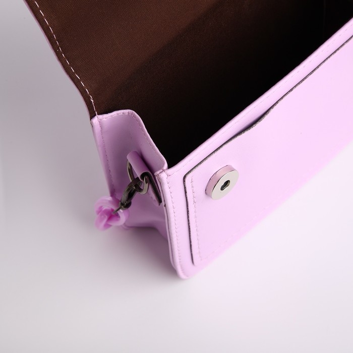 Сумка женская-мессенджер, цвет cиреневый 17х14х6 см Сумка женская-мессенджер, цвет cиреневый 17х14х6 см