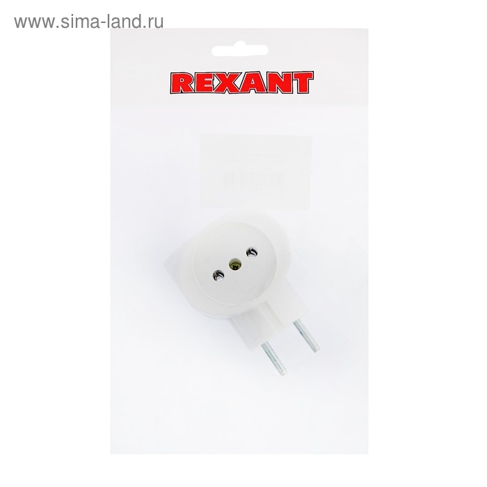 Тройник электрический REXANT, 6 А, без з/к, биметалл, белый Тройник электрический REXANT, 6 А, без з/к, биметалл, белый